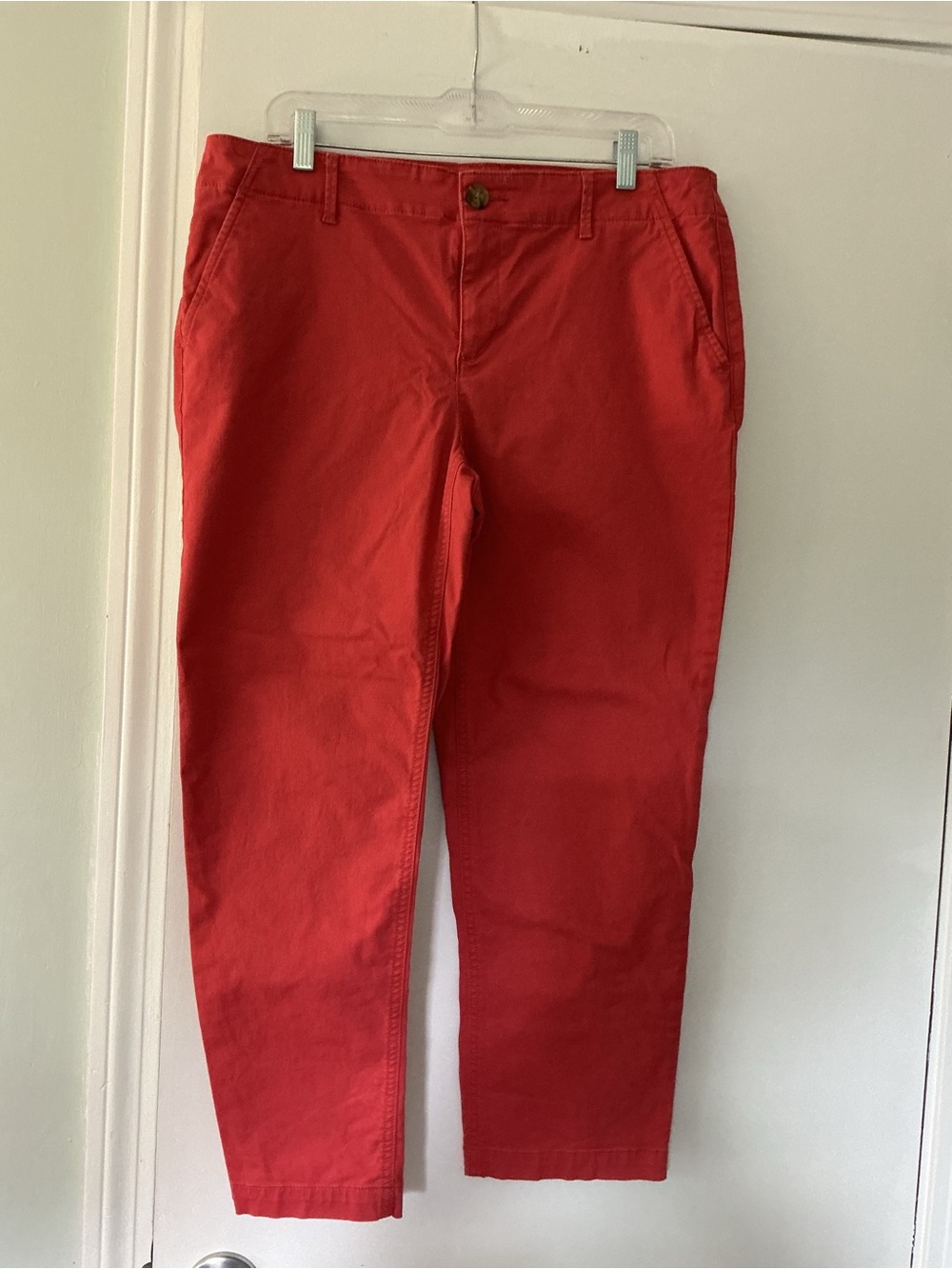 LOFT Coral-Red Capris